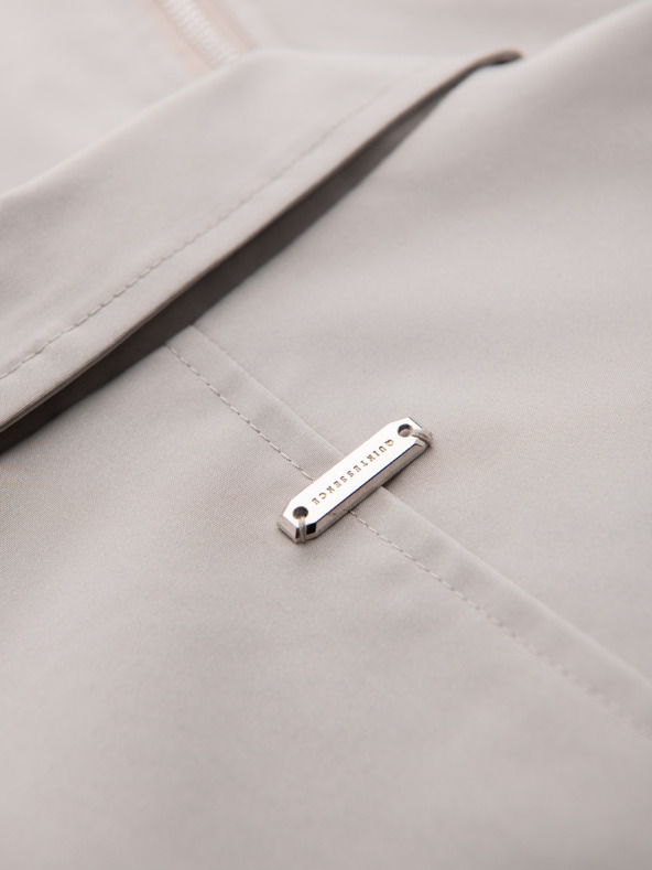 Ombre Clothing Férfi könnyű átmeneti cipzáras kabát klasszikus gallérral – szürke-bézs V2 OM-JANP-0224 Ombre Clothing