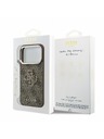Guess Guess PU 4G Resin Metal Logo Hátlap iPhone 18 Pro-hoz Brown