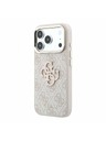 Guess Guess PU 4G Resin Metal Logo Hátlap iPhone 18 Pro-hoz Pink