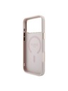 Guess Guess PU Leather 4G Gold Frame Embossed MagSafe Hátlap iPhone 18 Pro-hoz Pink