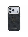 Guess Guess PU 4G Resin Metal Logo Hátlap iPhone 18 Pro-hoz Black