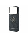 Guess Guess PU 4G Resin Metal Logo Hátlap iPhone 18 Pro-hoz Black