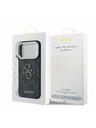 Guess Guess PU 4G Resin Metal Logo Hátlap iPhone 18 Pro-hoz Black