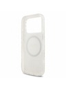Guess Guess IML Flowers Allover Strap MagSafe Hátlap iPhone 18 Pro-hoz White