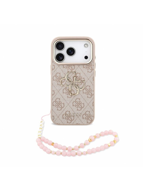 Guess Guess PU 4G Metal Logo Strap Hátlap iPhone 18 Pro-hoz Pink
