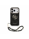 Guess Guess PU 4G Metal Logo Strap Hátlap iPhone 18 Pro-hoz Black