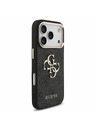 Guess Guess PU 4G Metal Logo Strap Hátlap iPhone 18 Pro-hoz Black