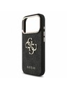 Guess Guess PU 4G Metal Logo Strap Hátlap iPhone 18 Pro-hoz Black