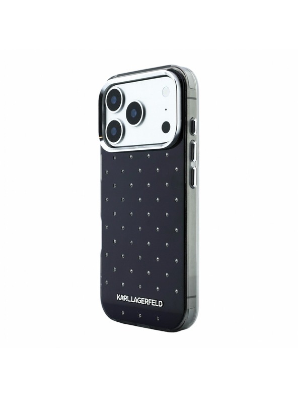 Karl Lagerfeld Karl Lagerfeld IML Rhinestones Allover Magsafe Hátlap iPhone 18 Pro-hoz Black