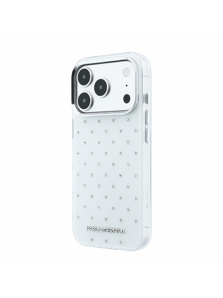 Karl Lagerfeld Karl Lagerfeld IML Rhinestones Allover Magsafe Hátlap iPhone 18 Pro-hoz White
