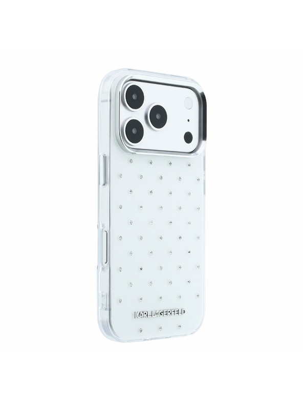 Karl Lagerfeld Karl Lagerfeld IML Rhinestones Allover Magsafe Hátlap iPhone 18 Pro-hoz White