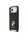 Karl Lagerfeld Karl Lagerfeld Saffiano Crossbody Pánt Karl and Choupette Hátlap iPhone 18 Pro Black
