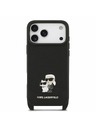 Karl Lagerfeld Karl Lagerfeld Saffiano Crossbody Pánt Karl and Choupette Hátlap iPhone 18 Pro Black
