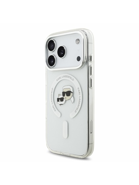 Karl Lagerfeld Karl Lagerfeld IML K&CH Heads Metal Frame MagSafe Hátlap iPhone 18 Pro White