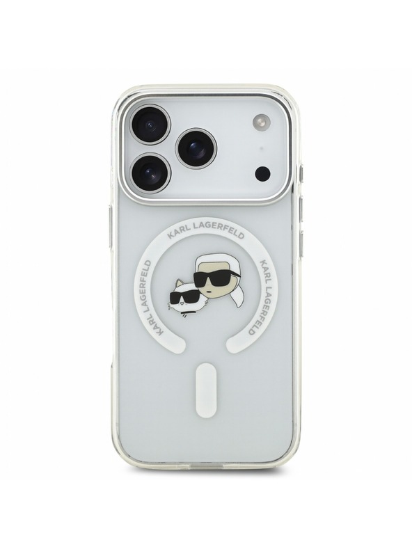 Karl Lagerfeld Karl Lagerfeld IML K&CH Heads Metal Frame MagSafe Hátlap iPhone 18 Pro White