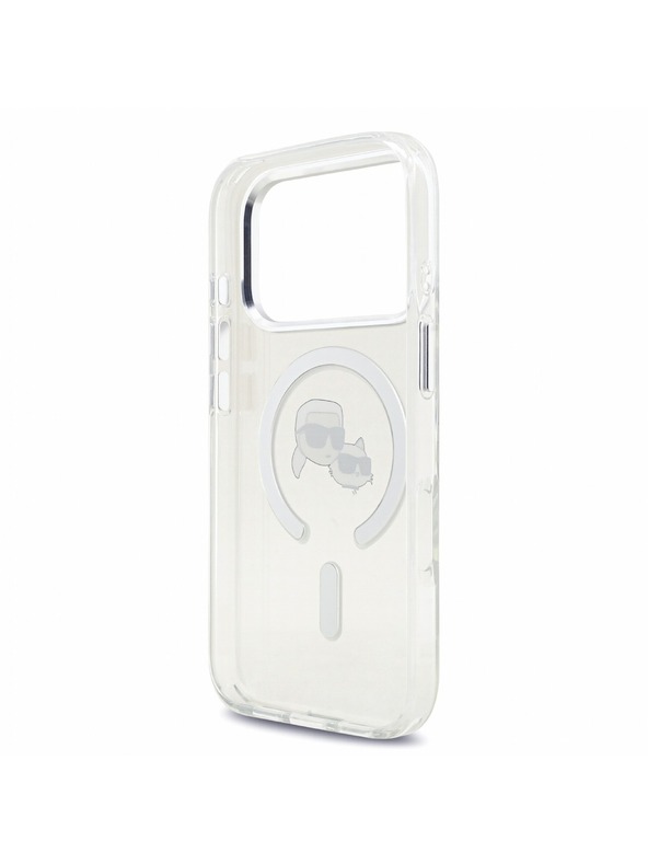 Karl Lagerfeld Karl Lagerfeld IML K&CH Heads Metal Frame MagSafe Hátlap iPhone 18 Pro White
