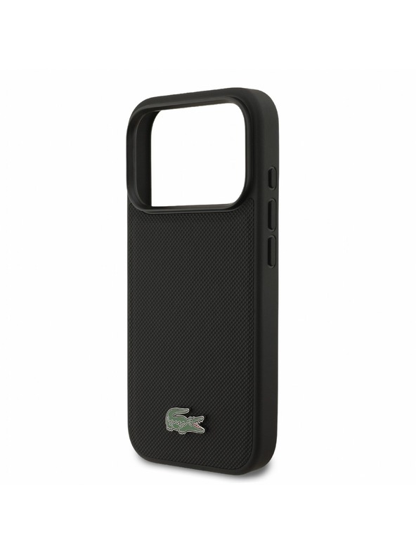 Lacoste Lacoste PVC Iconic Petit Pique Metal Logo MagSafe Hátlap iPhone 18 Pro Black