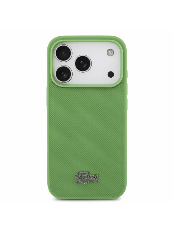 Lacoste Lacoste PVC Iconic Petit Pique Metal Logo MagSafe Hátlap iPhone 18 Pro Estragon