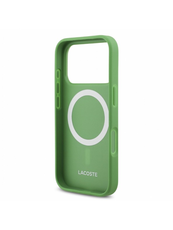 Lacoste Lacoste PVC Iconic Petit Pique Metal Logo MagSafe Hátlap iPhone 18 Pro Estragon