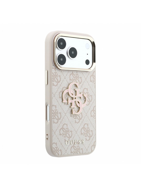 Guess Guess PU 4G Resin Metal Logo Hátlap iPhone 18 Pro Max Pink