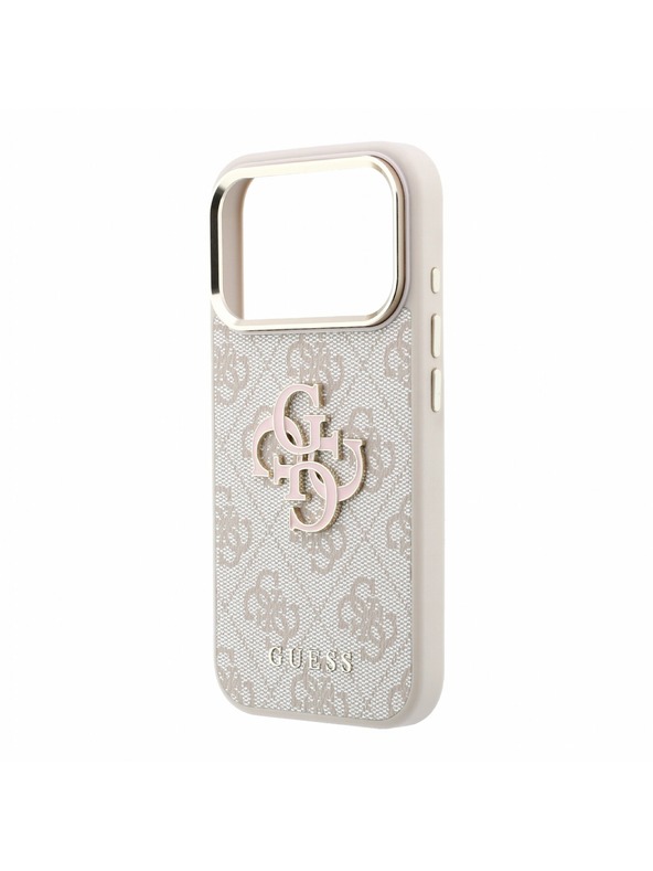 Guess Guess PU 4G Resin Metal Logo Hátlap iPhone 18 Pro Max Pink