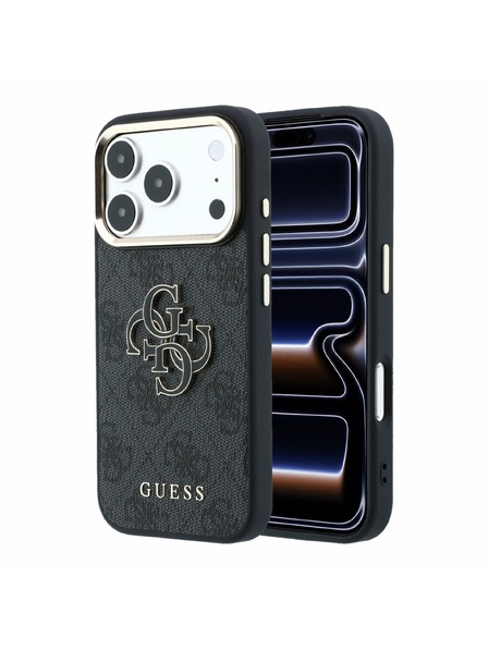 Guess Guess PU 4G Resin Metal Logo Hátlap iPhone 18 Pro Max Black