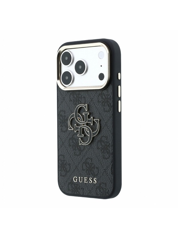 Guess Guess PU 4G Resin Metal Logo Hátlap iPhone 18 Pro Max Black