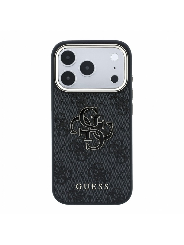 Guess Guess PU 4G Resin Metal Logo Hátlap iPhone 18 Pro Max Black