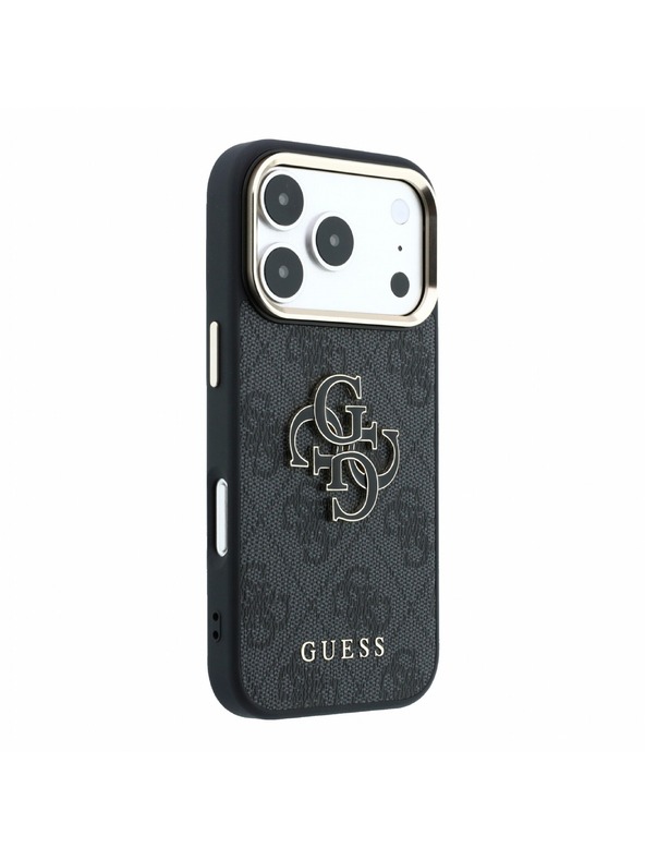 Guess Guess PU 4G Resin Metal Logo Hátlap iPhone 18 Pro Max Black