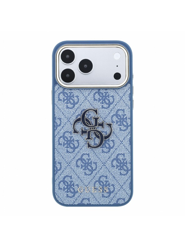 Guess Guess PU 4G Resin Metal Logo Hátlap iPhone 18 Pro Max Blue