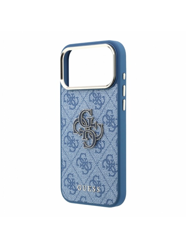 Guess Guess PU 4G Resin Metal Logo Hátlap iPhone 18 Pro Max Blue