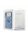Guess Guess PU 4G Resin Metal Logo Hátlap iPhone 18 Pro Max Blue