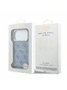 Guess Guess PU Leather 4G Gold Frame Embossed MagSafe Hátlap iPhone 18 Pro Max Blue