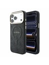 Guess Guess PU Leather 4G Gold Frame Embossed MagSafe Hátlap iPhone 18 Pro Max Black