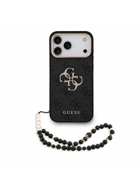 Guess Guess PU 4G Metal Logo Pánt Hátlap iPhone 18 Pro Max Black