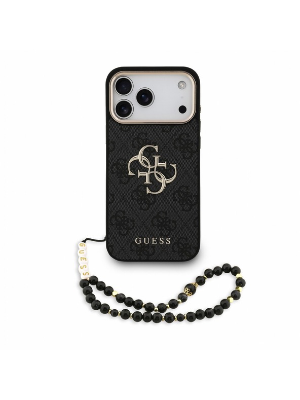 Guess Guess PU 4G Metal Logo Pánt Hátlap iPhone 18 Pro Max Black