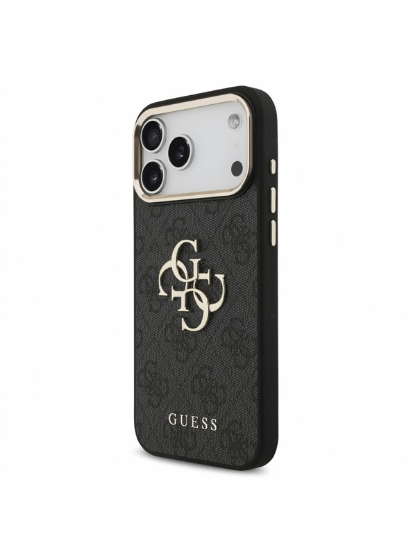 Guess Guess PU 4G Metal Logo Pánt Hátlap iPhone 18 Pro Max Black