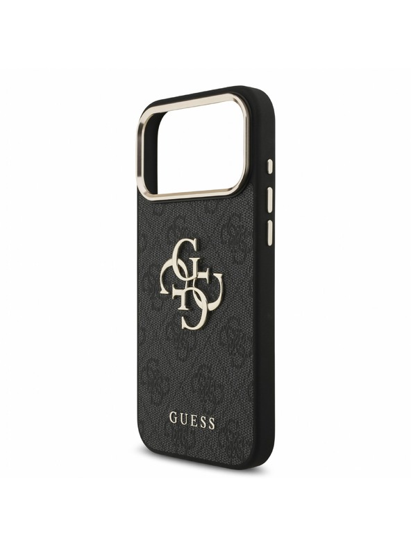 Guess Guess PU 4G Metal Logo Pánt Hátlap iPhone 18 Pro Max Black