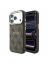 Guess Guess PU Leather 4G Gold Frame Embossed MagSafe Hátlap iPhone 18 Pro Max Brown