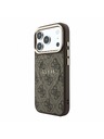 Guess Guess PU Leather 4G Gold Frame Embossed MagSafe Hátlap iPhone 18 Pro Max Brown