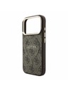Guess Guess PU Leather 4G Gold Frame Embossed MagSafe Hátlap iPhone 18 Pro Max Brown