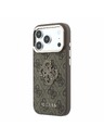 Guess Guess PU 4G Resin Metal Logo Hátlap iPhone 18 Pro Max Brown