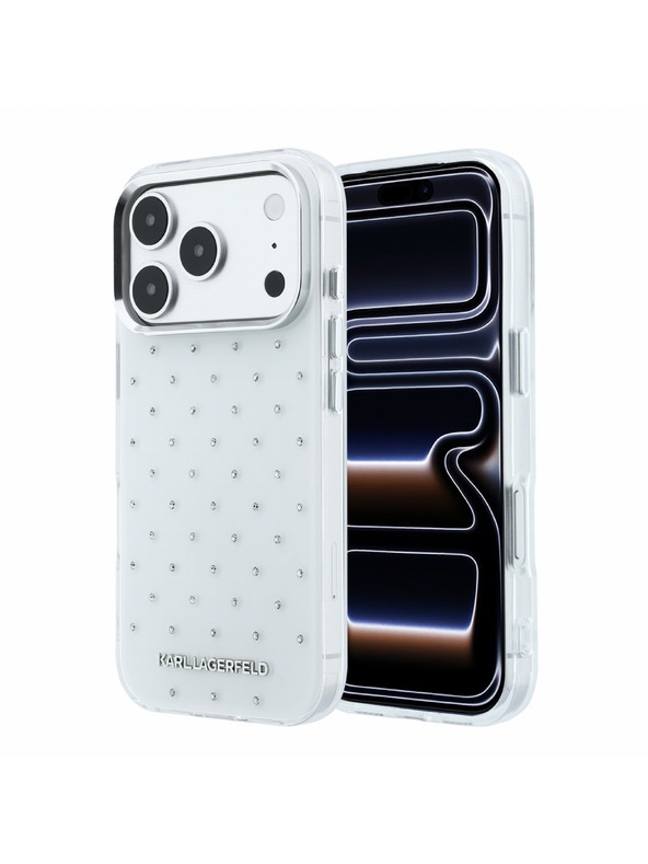Karl Lagerfeld Karl Lagerfeld IML Rhinestones Allover Magsafe Hátlap iPhone 18 Pro Max White