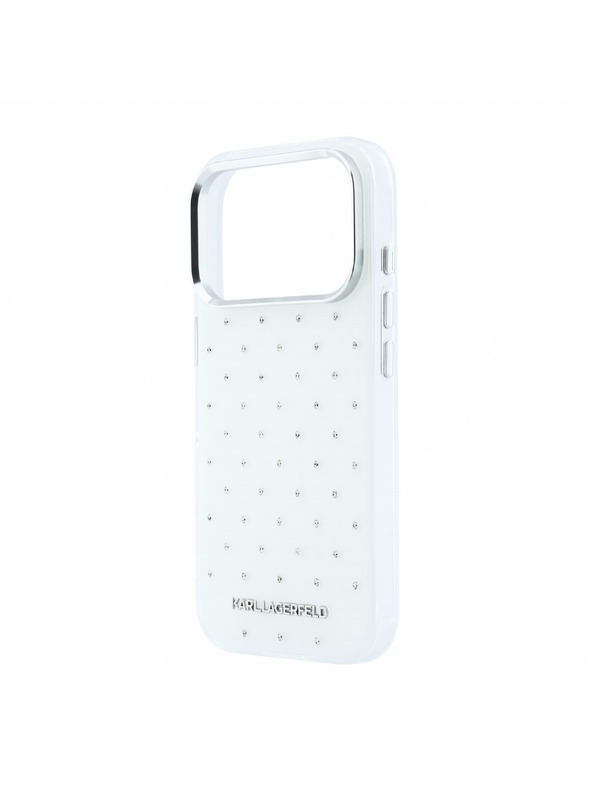Karl Lagerfeld Karl Lagerfeld IML Rhinestones Allover Magsafe Hátlap iPhone 18 Pro Max White