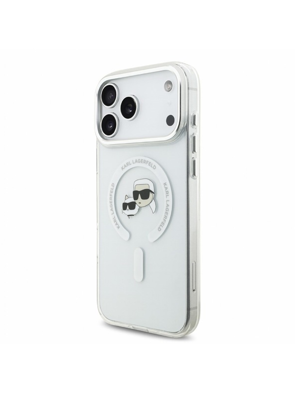 Karl Lagerfeld Karl Lagerfeld IML K&CH Heads Metal Frame MagSafe Hátlap iPhone 18 Pro Max White