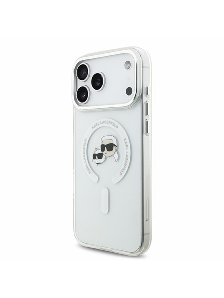 Karl Lagerfeld Karl Lagerfeld IML K&CH Heads Metal Frame MagSafe Hátlap iPhone 18 Pro Max White