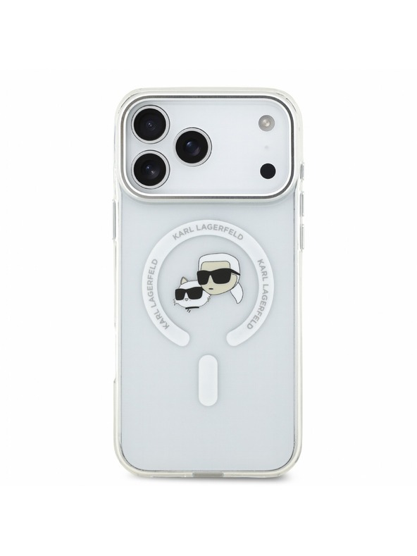 Karl Lagerfeld Karl Lagerfeld IML K&CH Heads Metal Frame MagSafe Hátlap iPhone 18 Pro Max White