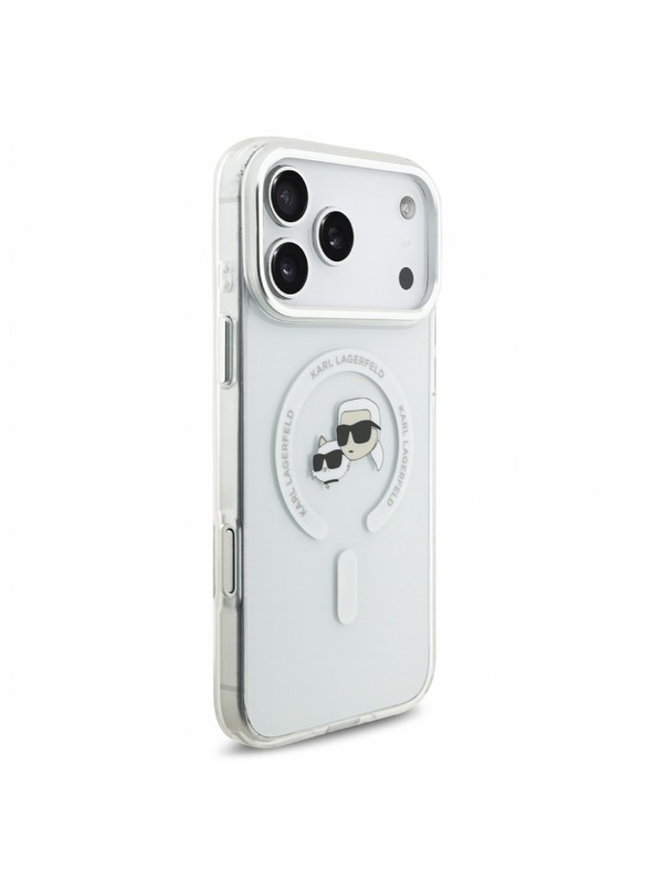 Karl Lagerfeld Karl Lagerfeld IML K&CH Heads Metal Frame MagSafe Hátlap iPhone 18 Pro Max White