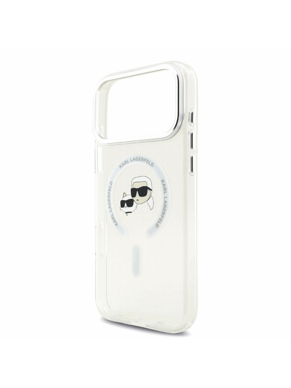 Karl Lagerfeld Karl Lagerfeld IML K&CH Heads Metal Frame MagSafe Hátlap iPhone 18 Pro Max White