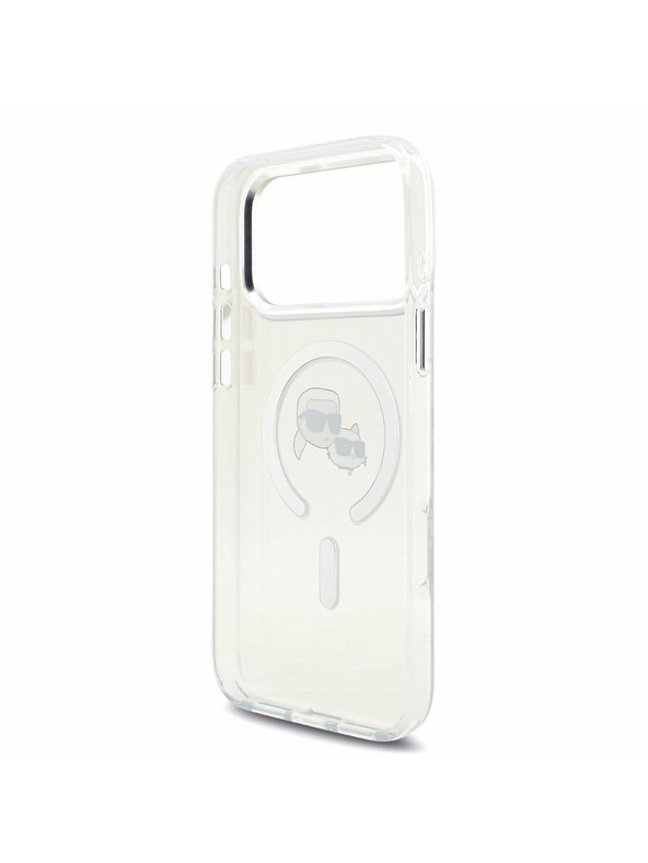 Karl Lagerfeld Karl Lagerfeld IML K&CH Heads Metal Frame MagSafe Hátlap iPhone 18 Pro Max White